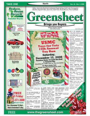 Greensheet (Houston, Tex.), Vol. 39, No. 509, Ed. 1 Wednesday, November 26, 2008