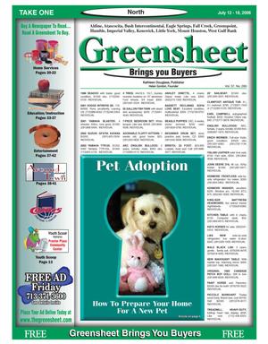 Greensheet (Houston, Tex.), Vol. 37, No. 269, Ed. 1 Wednesday, July 12, 2006