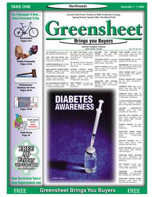 Greensheet (Houston, Tex.), Vol. 37, No. 515, Ed. 1 Friday, December 1, 2006