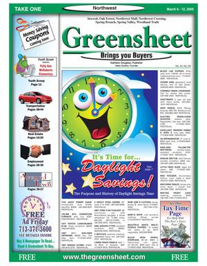 Greensheet (Houston, Tex.), Vol. 40, No. 59, Ed. 1 Friday, March 6, 2009