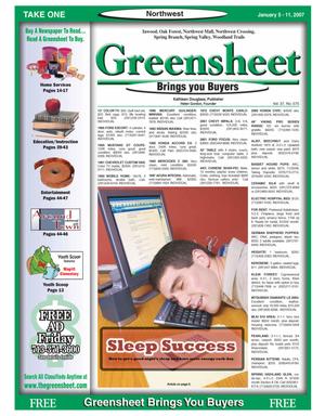 Greensheet (Houston, Tex.), Vol. 37, No. 575, Ed. 1 Friday, January 5, 2007