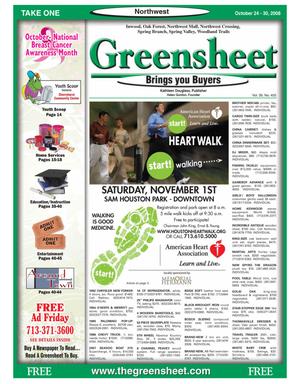 Greensheet (Houston, Tex.), Vol. 39, No. 455, Ed. 1 Friday, October 24, 2008