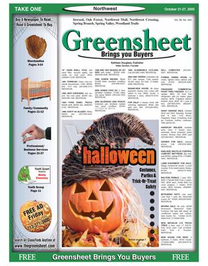 Primary view of object titled 'Greensheet (Houston, Tex.), Vol. 36, No. 443, Ed. 1 Friday, October 21, 2005'.