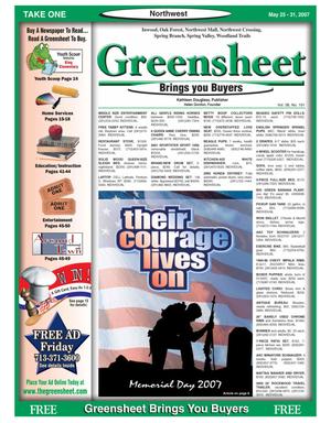 Greensheet (Houston, Tex.), Vol. 38, No. 191, Ed. 1 Friday, May 25, 2007