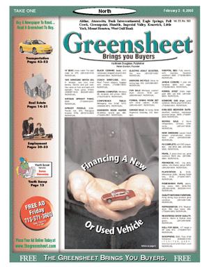 Greensheet (Houston, Tex.), Vol. 35, No. 563, Ed. 1 Wednesday, February 2, 2005