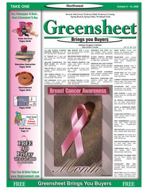 Greensheet (Houston, Tex.), Vol. 37, No. 419, Ed. 1 Friday, October 6, 2006