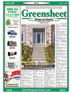 Greensheet (Houston, Tex.), Vol. 39, No. 101, Ed. 1 Wednesday, April 2, 2008