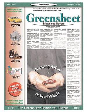 Greensheet (Houston, Tex.), Vol. 35, No. 569, Ed. 1 Friday, February 4, 2005