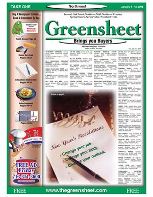 Primary view of Greensheet (Houston, Tex.), Vol. 38, No. 575, Ed. 1 Friday, January 4, 2008