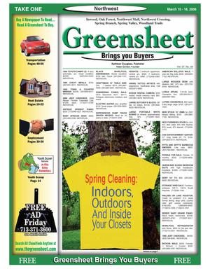 Greensheet (Houston, Tex.), Vol. 37, No. 59, Ed. 1 Friday, March 10, 2006