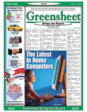 Greensheet (Houston, Tex.), Vol. 38, No. 293, Ed. 1 Wednesday, July 25, 2007