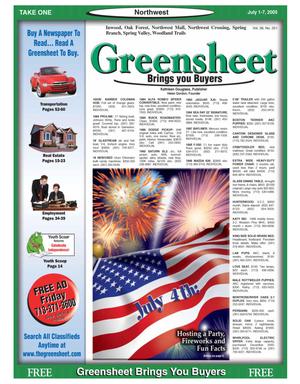 Greensheet (Houston, Tex.), Vol. 36, No. 251, Ed. 1 Friday, July 1, 2005