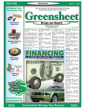 Greensheet (Houston, Tex.), Vol. 37, No. 47, Ed. 1 Friday, March 3, 2006