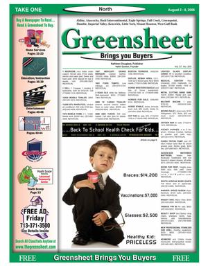 Greensheet (Houston, Tex.), Vol. 37, No. 305, Ed. 1 Wednesday, August 2, 2006