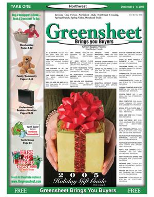 Greensheet (Houston, Tex.), Vol. 36, No. 315, Ed. 1 Friday, December 2, 2005