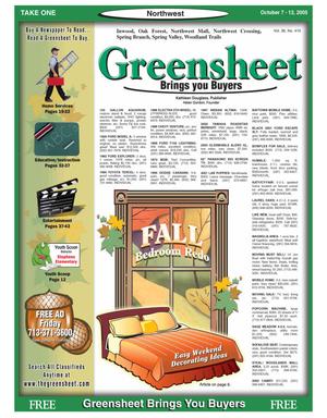 Greensheet (Houston, Tex.), Vol. 36, No. 419, Ed. 1 Friday, October 7, 2005