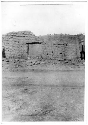 G.F. Crosson in front of Goat Ranch Ruins