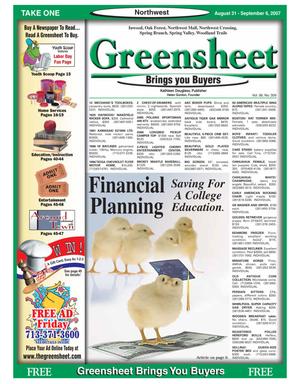 Greensheet (Houston, Tex.), Vol. 38, No. 359, Ed. 1 Friday, August 31, 2007