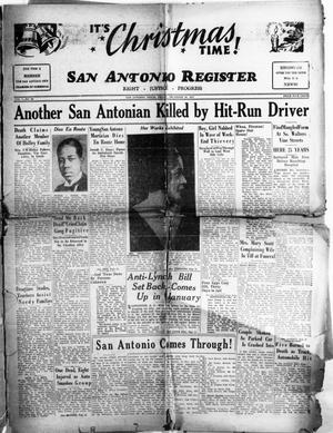 Primary view of object titled 'San Antonio Register (San Antonio, Tex.), Vol. 7, No. 38, Ed. 1 Friday, December 24, 1937'.