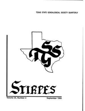 Primary view of object titled 'Stirpes, Volume 35, Number 3, September 1995'.