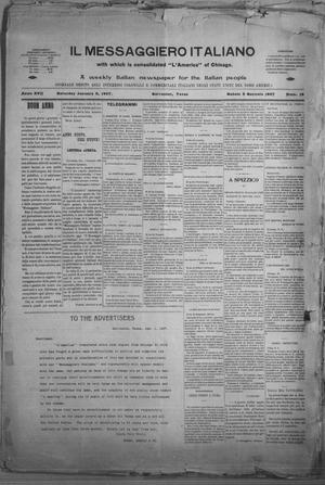 Il Messaggiero Italiano (Galveston, Tex.), Vol. 17, No. 18, Ed. 1 Saturday, January 5, 1907