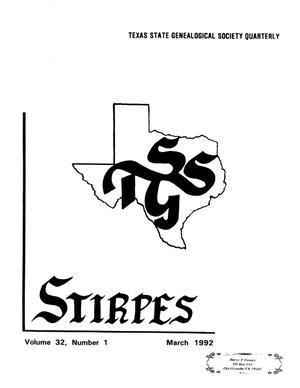 Stirpes, Volume 32, Number 1, March 1992