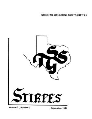 Stirpes, Volume 31, Number 3, September 1991