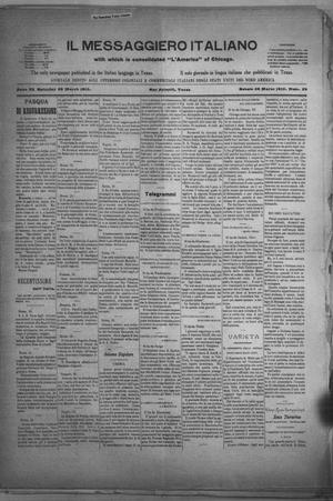 Il Messaggiero Italiano (San Antonio, Tex.), Vol. 20, No. 29, Ed. 1 Saturday, March 26, 1910