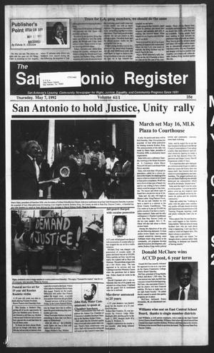 San Antonio Register (San Antonio, Tex.), Vol. 61, No. 1, Ed. 1 Thursday, May 7, 1992