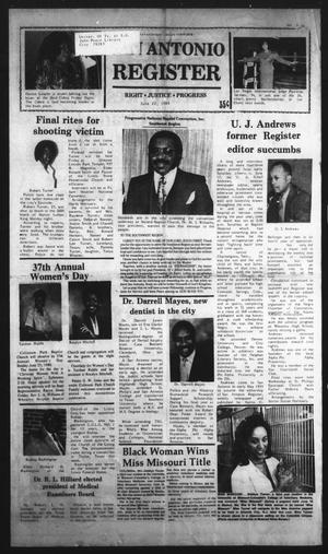 San Antonio Register (San Antonio, Tex.), Vol. 58, No. 10, Ed. 1 Thursday, June 22, 1989