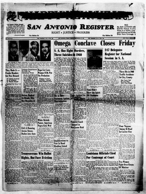 Primary view of object titled 'San Antonio Register (San Antonio, Tex.), Vol. 30, No. 39, Ed. 1 Friday, December 30, 1960'.