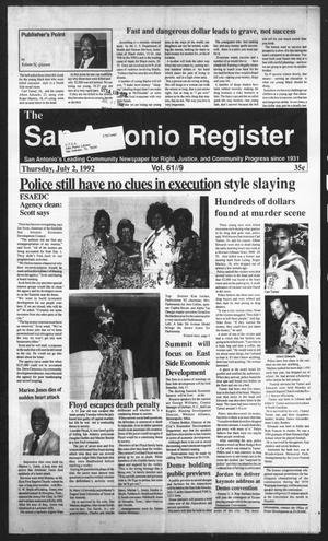 San Antonio Register (San Antonio, Tex.), Vol. 61, No. 9, Ed. 1 Thursday, July 2, 1992