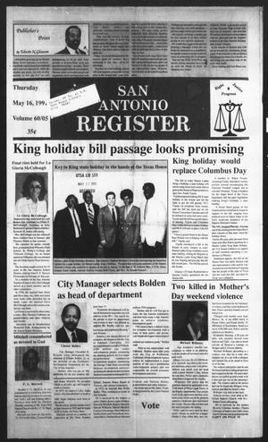 San Antonio Register (San Antonio, Tex.), Vol. 60, No. 5, Ed. 1 Thursday, May 16, 1991