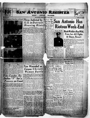 Primary view of object titled 'San Antonio Register (San Antonio, Tex.), Vol. 12, No. 12, Ed. 1 Friday, April 24, 1942'.