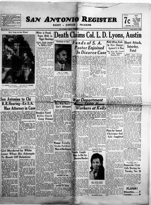 San Antonio Register (San Antonio, Tex.), Vol. 14, No. 43, Ed. 1 Friday, November 24, 1944