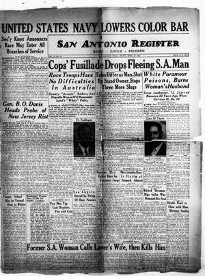 Primary view of object titled 'San Antonio Register (San Antonio, Tex.), Vol. 12, No. 10, Ed. 1 Friday, April 10, 1942'.