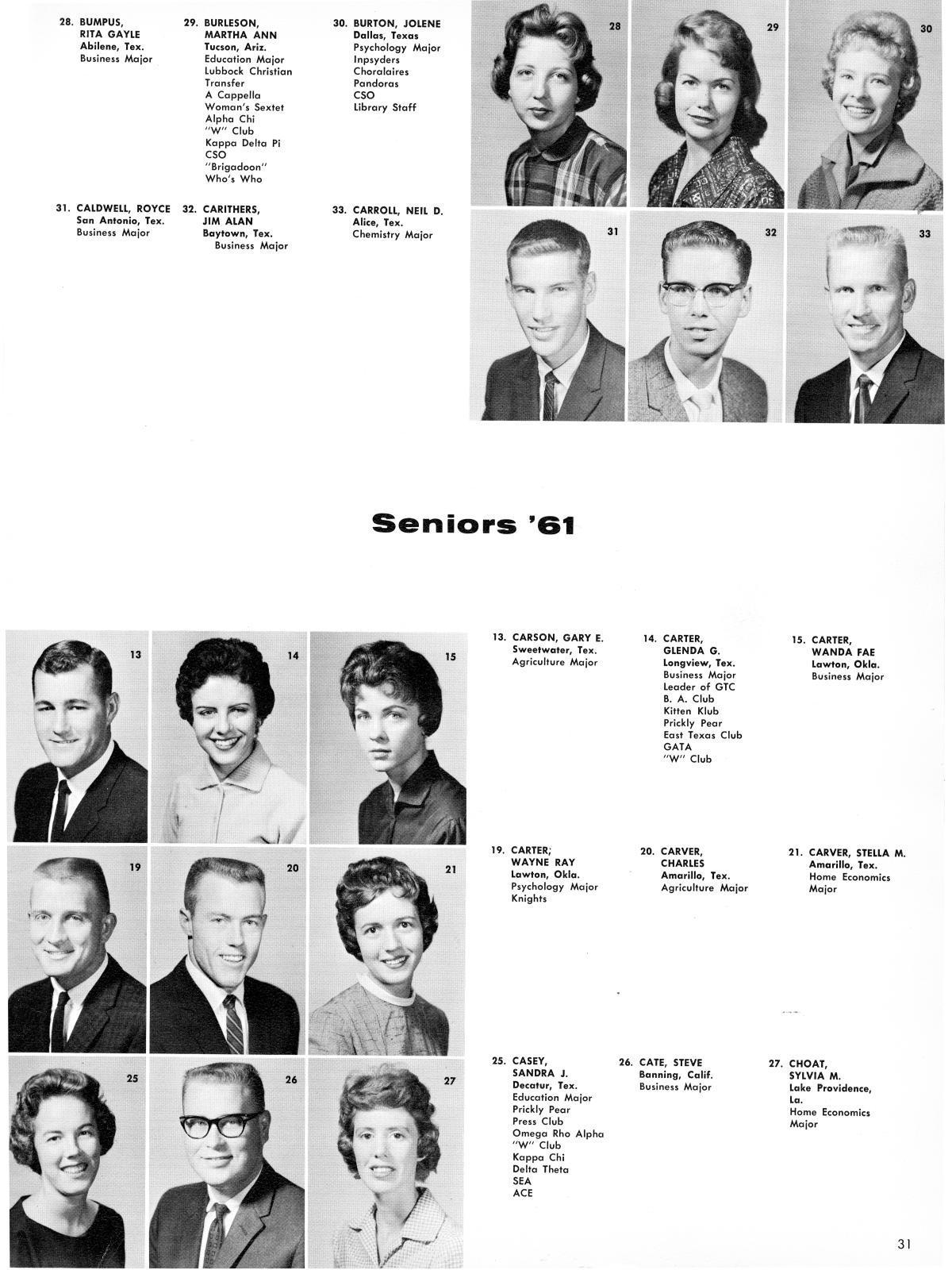 Prickly Pear, Yearbook of Abilene Christian College, 1961
                                                
                                                    31
                                                