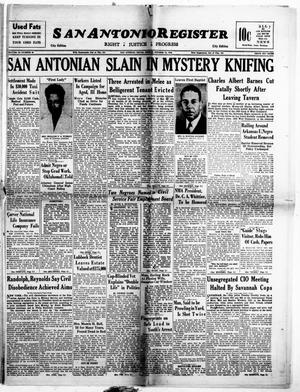 Primary view of object titled 'San Antonio Register (San Antonio, Tex.), Vol. 18, No. 39, Ed. 1 Friday, October 15, 1948'.