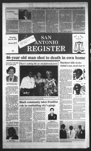San Antonio Register (San Antonio, Tex.), Vol. 60, No. 15, Ed. 1 Thursday, July 25, 1991