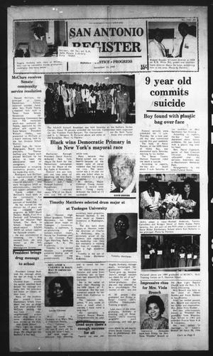 San Antonio Register (San Antonio, Tex.), Vol. 58, No. 23, Ed. 1 Thursday, September 14, 1989