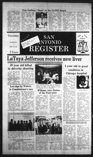 San Antonio Register (San Antonio, Tex.), Vol. 58, No. 52, Ed. 1 Thursday, April 12, 1990
