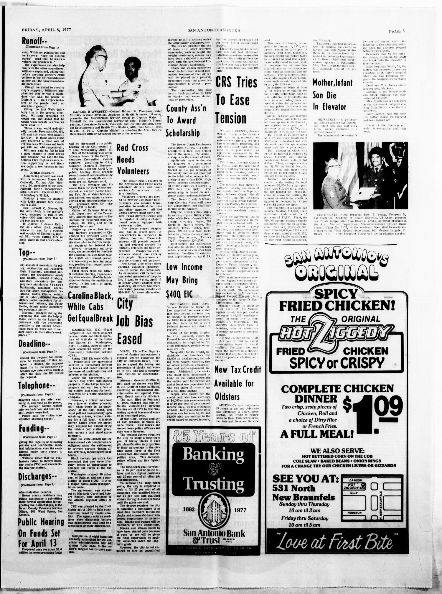 San Antonio Register (San Antonio, Tex.), Vol. 45, No. 52, Ed. 1 Friday, April 8, 1977
                                                
                                                    [Sequence #]: 3 of 10
                                                