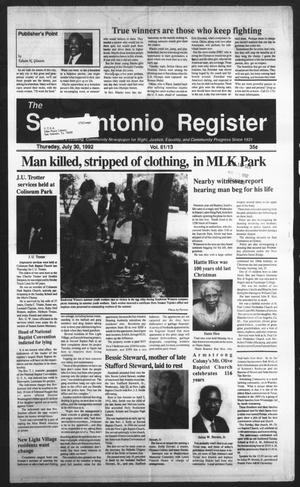 San Antonio Register (San Antonio, Tex.), Vol. 61, No. 13, Ed. 1 Thursday, July 30, 1992