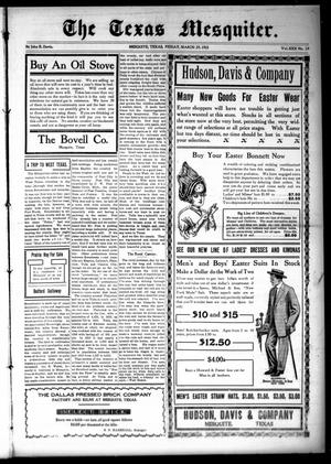 The Texas Mesquiter. (Mesquite, Tex.), Vol. 30, No. 39, Ed. 1 Friday, March 29, 1912