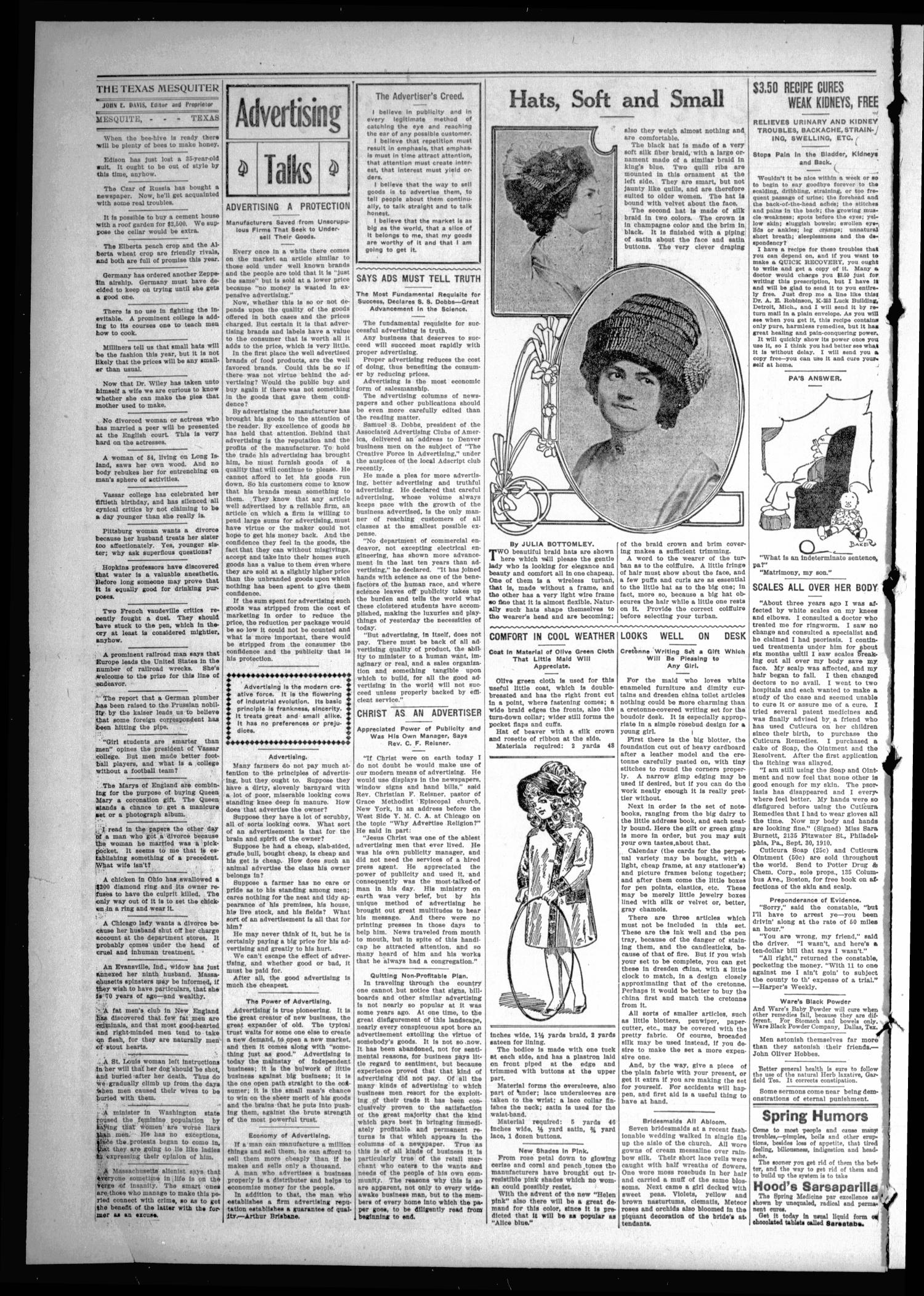 The Texas Mesquiter. (Mesquite, Tex.), Vol. 29, No. 40, Ed. 1 Friday, April 7, 1911
                                                
                                                    [Sequence #]: 2 of 10
                                                