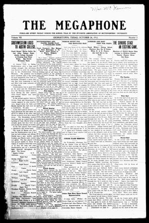 The Megaphone (Georgetown, Tex.), Vol. 7, No. 5, Ed. 1 Friday, October 24, 1913