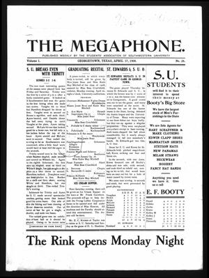 The Megaphone (Georgetown, Tex.), Vol. 1, No. 28, Ed. 1 Friday, April 17, 1908