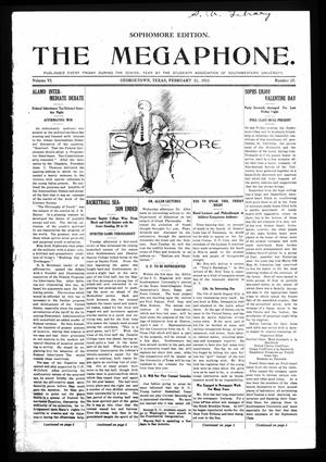 The Megaphone (Georgetown, Tex.), Vol. 6, No. 17, Ed. 1 Friday, February 21, 1913