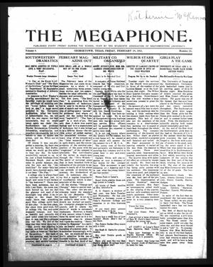 Primary view of object titled 'The Megaphone (Georgetown, Tex.), Vol. 4, No. 21, Ed. 1 Friday, February 24, 1911'.