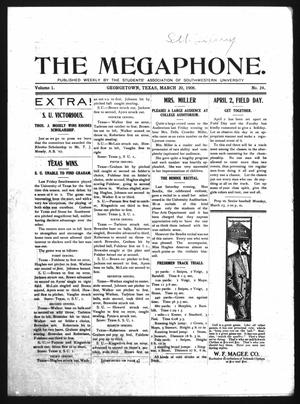 The Megaphone (Georgetown, Tex.), Vol. 1, No. 24, Ed. 1 Friday, March 20, 1908